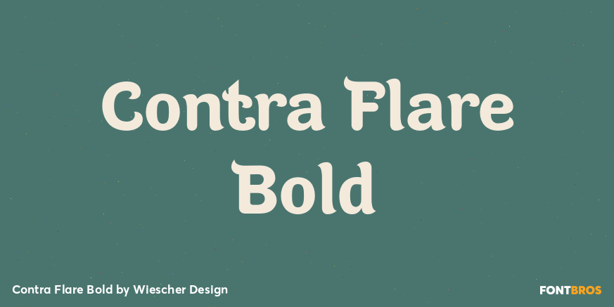 Contra Flare Bold Font Poster #1