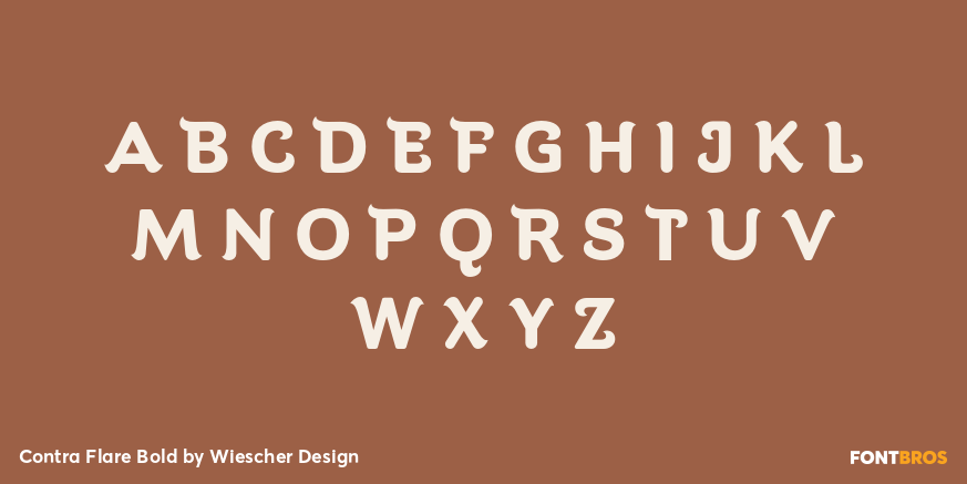 Contra Flare Bold Font Poster #2