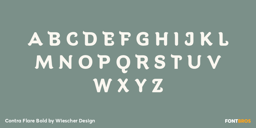 Contra Flare Bold Font Poster #1