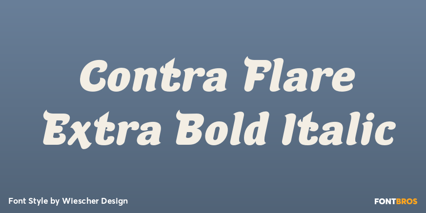 Contra Flare Extra Bold Italic Poster