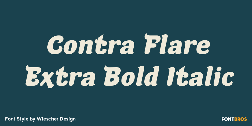 Contra Flare Extra Bold Italic Poster