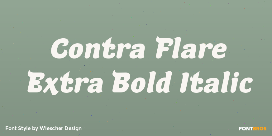 Contra Flare Extra Bold Italic Poster