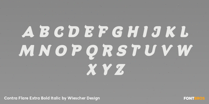 Contra Flare Extra Bold Italic Font Poster #2