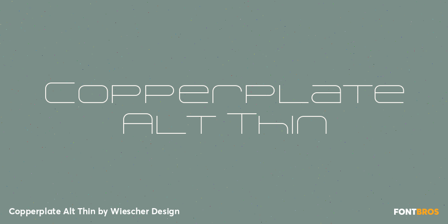 Copperplate Alt Thin Font Poster #1