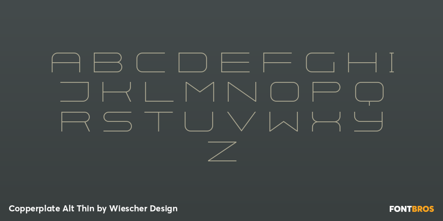 Copperplate Alt Thin Font Poster #2