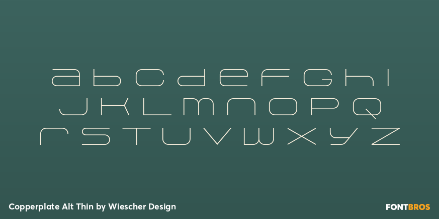 Copperplate Alt Thin Font Poster #3