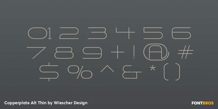Copperplate Alt Thin Font Poster #4