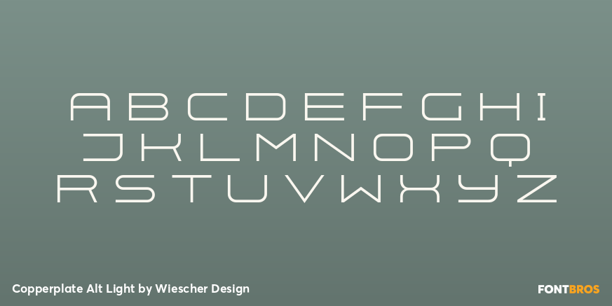 Copperplate Alt Light Font Poster #2