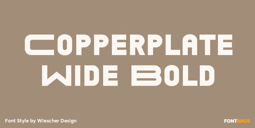Copperplate Wide Bold Font Poster #1