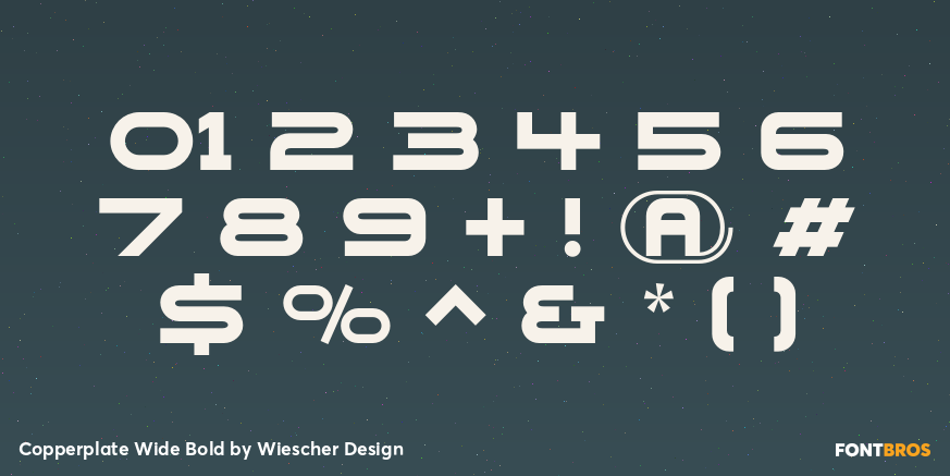 Copperplate Wide Bold Font Poster #1