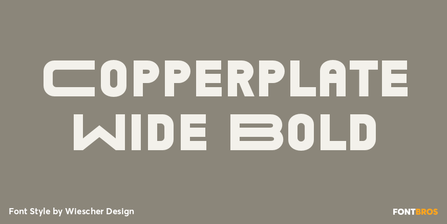 Copperplate Wide Bold Font Poster #1