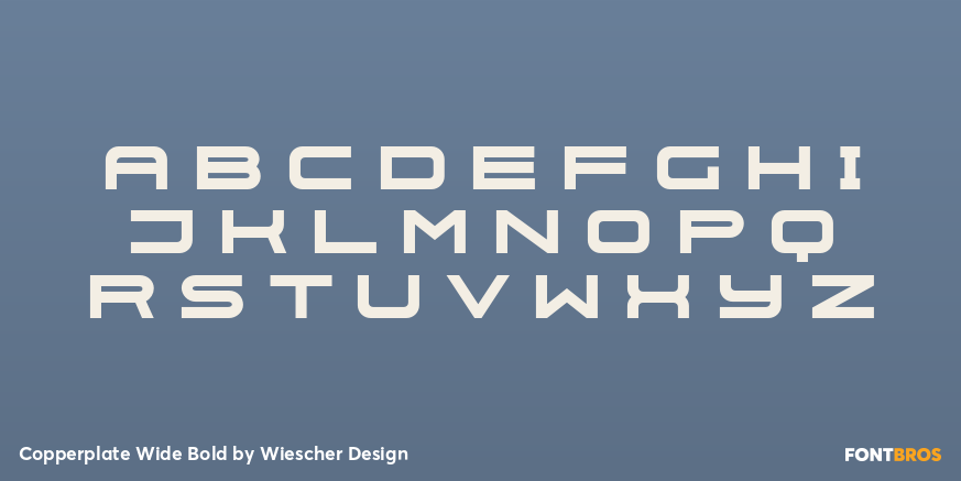 Copperplate Wide Bold Font Poster #2
