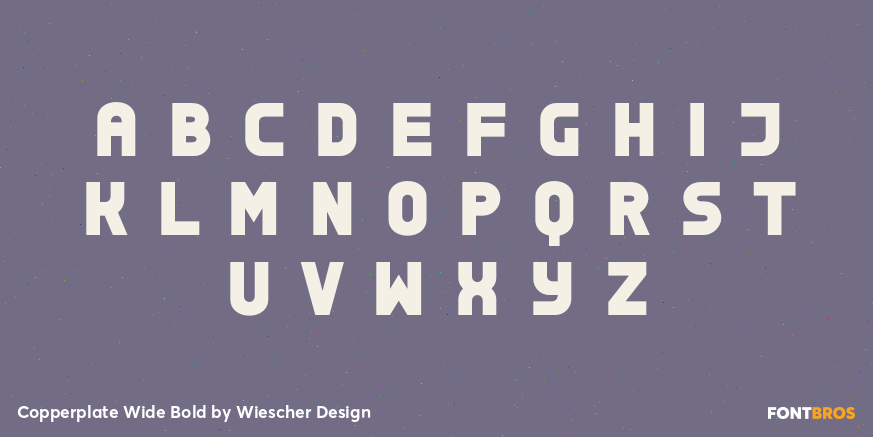 Copperplate Wide Bold Font Poster #3