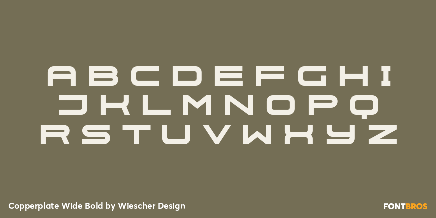 Copperplate Wide Bold Font Poster #1