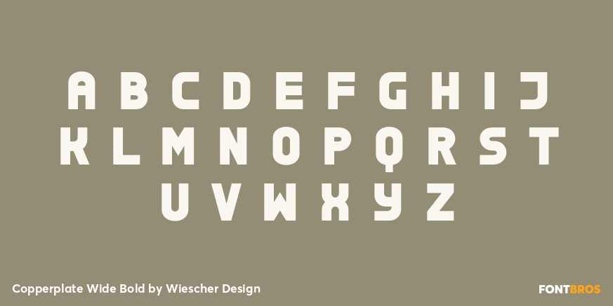 Copperplate Wide Bold Font Poster #1