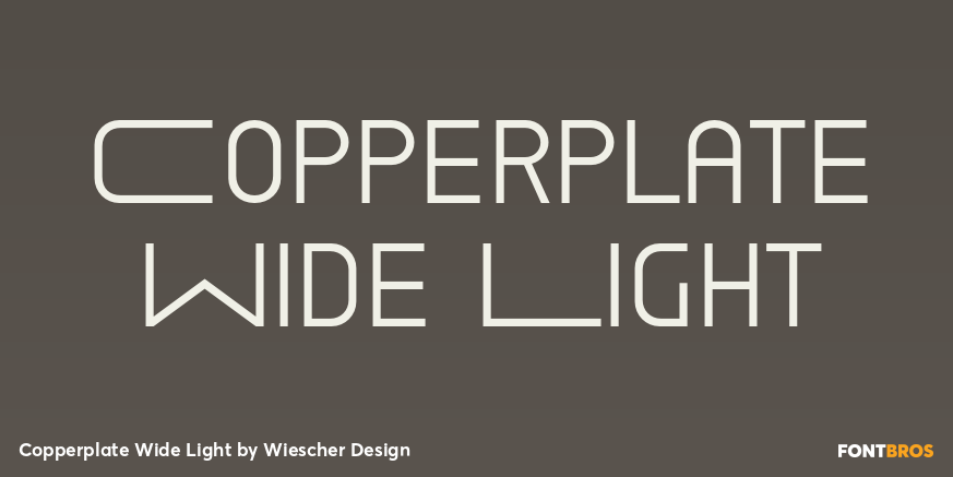 Copperplate Wide Light Font Poster #1