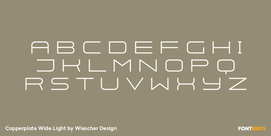 Copperplate Wide Light Font Poster #2
