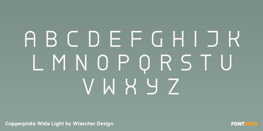 Copperplate Wide Light Font Poster #3