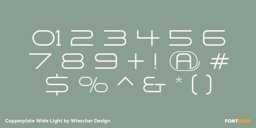Copperplate Wide Light Font Poster #4