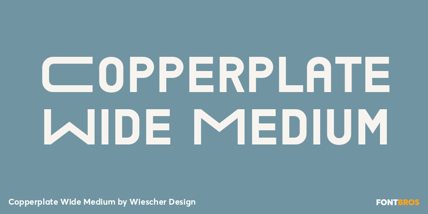 Copperplate Wide Medium Font Poster #1