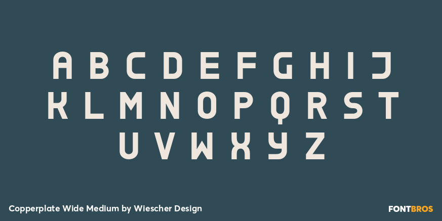 Copperplate Wide Medium Font Poster #3
