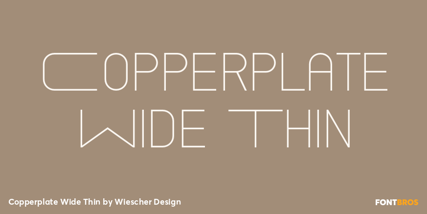Copperplate Wide Thin Font Poster #1