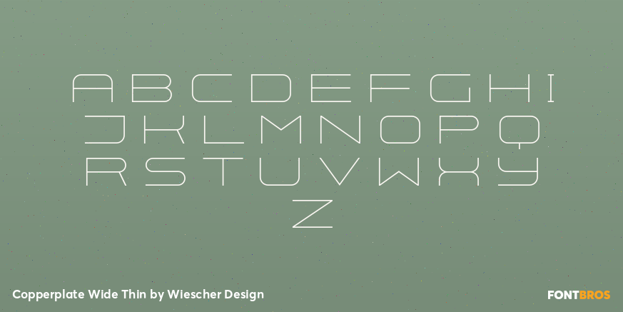 Copperplate Wide Thin Font Poster #2