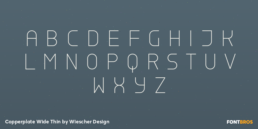 Copperplate Wide Thin Font Poster #3