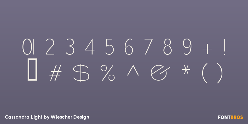 Cassandra Light Font Poster #4