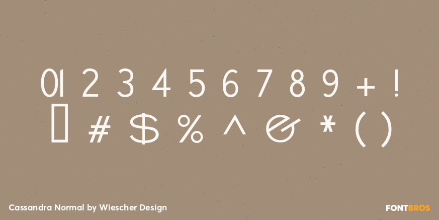 Cassandra Normal Font Poster #1