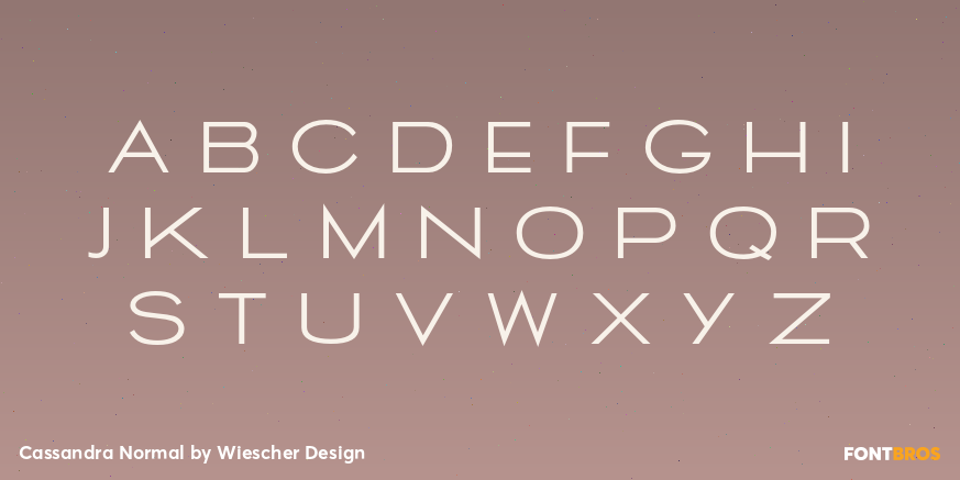 Cassandra Normal Font Poster #2