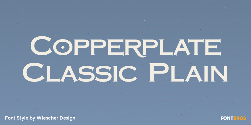 Copperplate Classic Plain Font Poster #1
