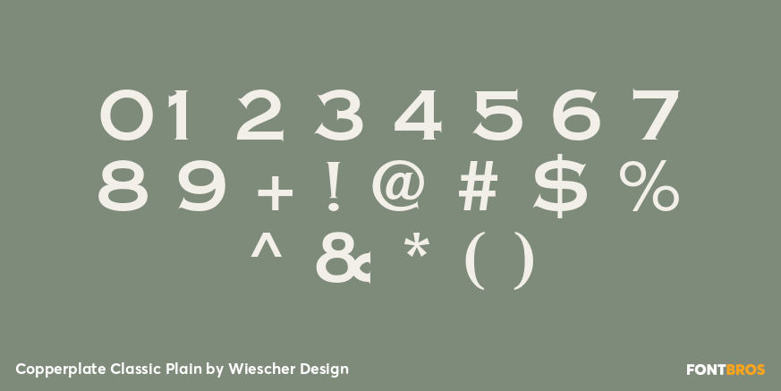 Copperplate Classic Plain Font Poster #1