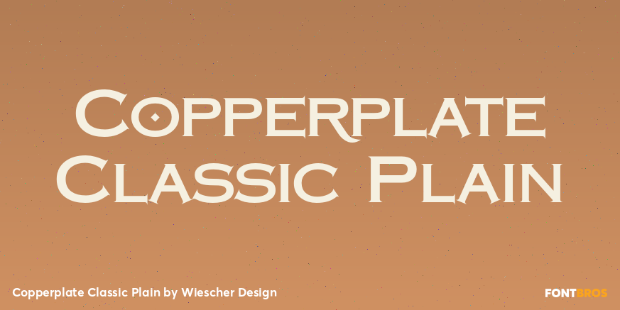 Copperplate Classic Plain Font Poster #1