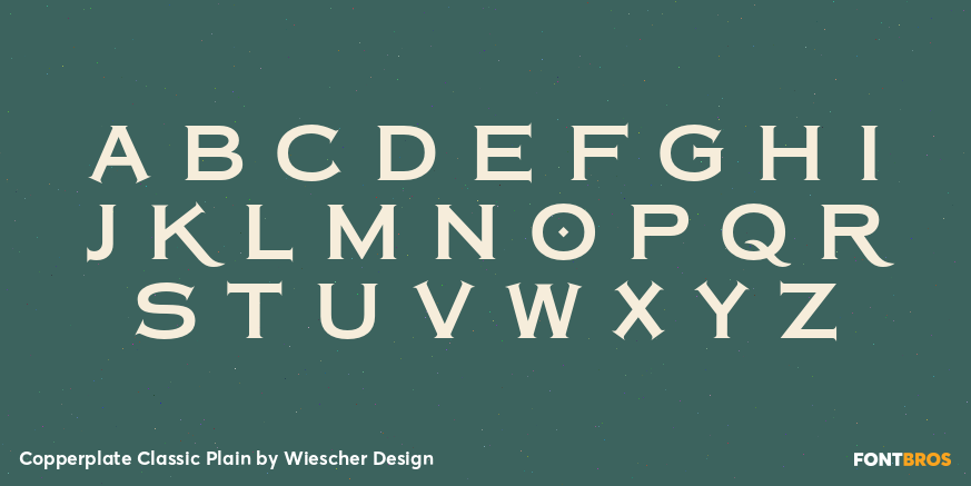 Copperplate Classic Plain Font Poster #2