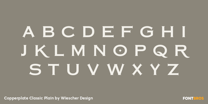 Copperplate Classic Plain Font Poster #3