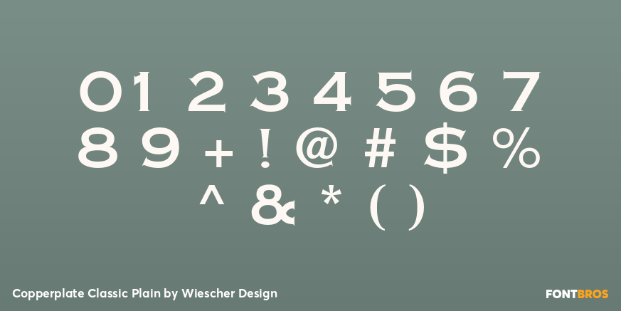 Copperplate Classic Plain Font Poster #4
