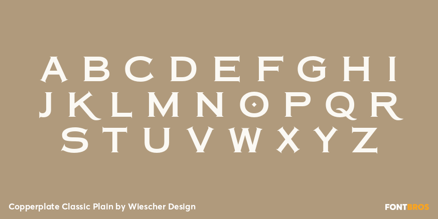 Copperplate Classic Plain Font Poster #1