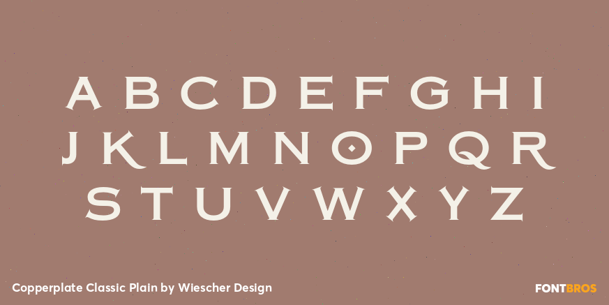 Copperplate Classic Plain Font Poster #1