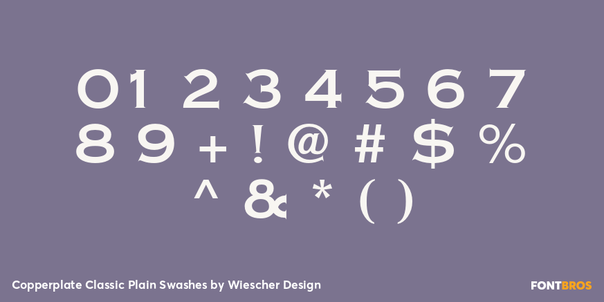Copperplate Classic Plain Swashes Font Poster #1