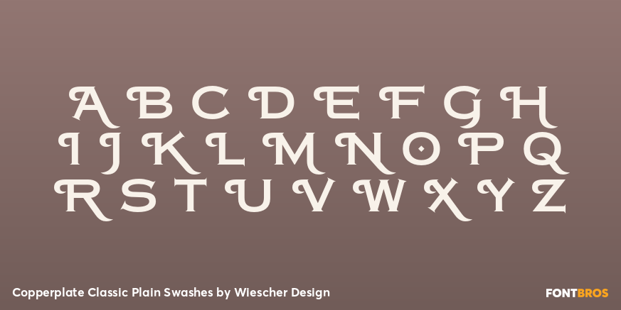Copperplate Classic Plain Swashes Font Poster #1