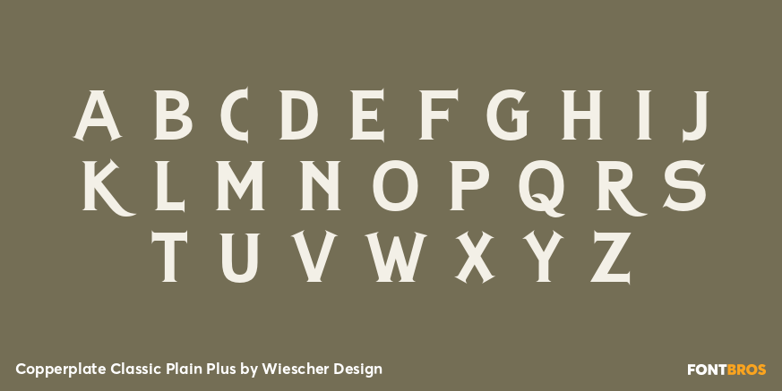 Copperplate Classic Plain Plus Font Poster #3