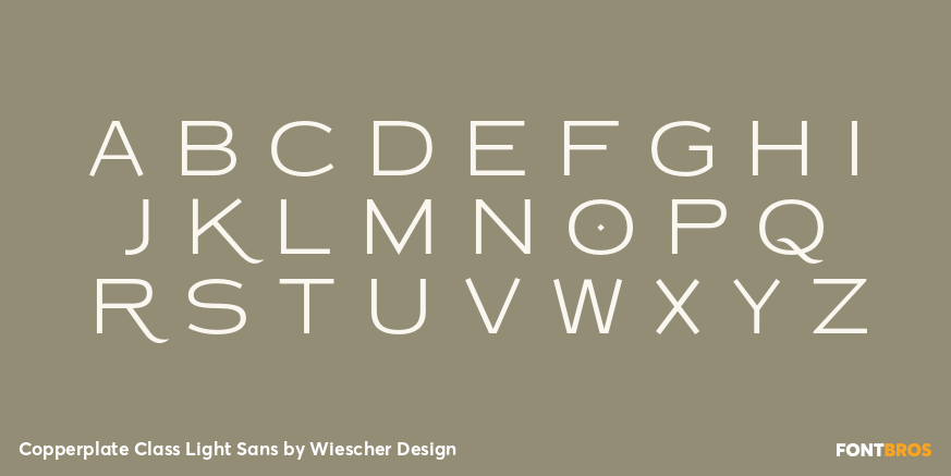 Copperplate Class Light Sans Font Poster #2