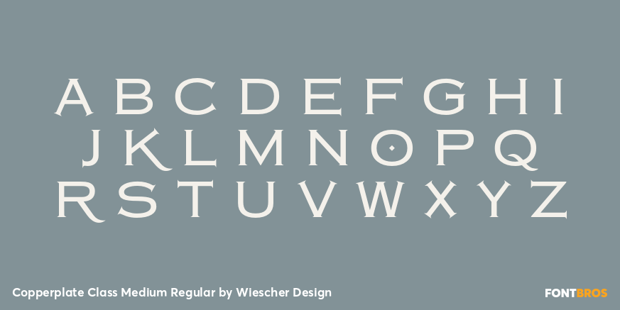 Copperplate Class Medium Regular Font Poster #1