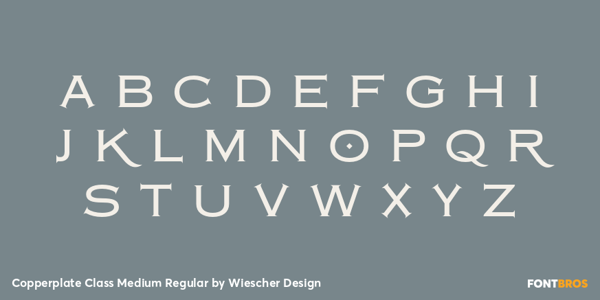 Copperplate Class Medium Regular Font Poster #1