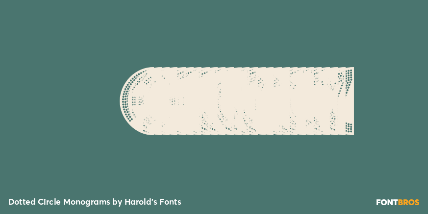 Dotted Circle Monograms Font Poster #3