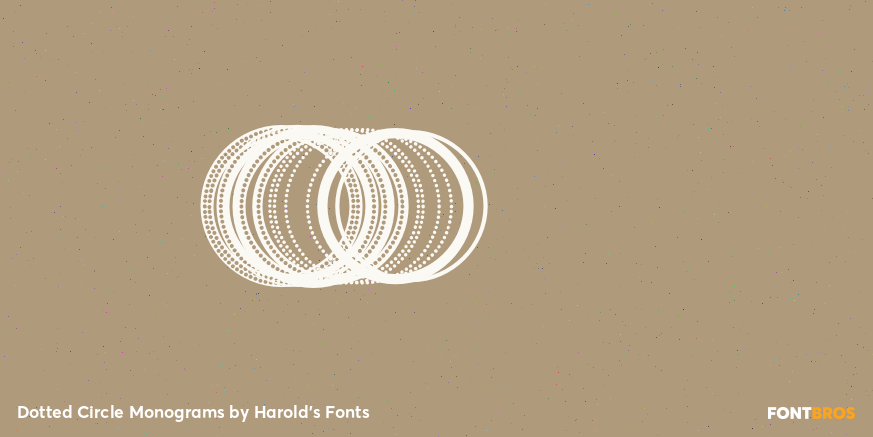 Dotted Circle Monograms Font Poster #4
