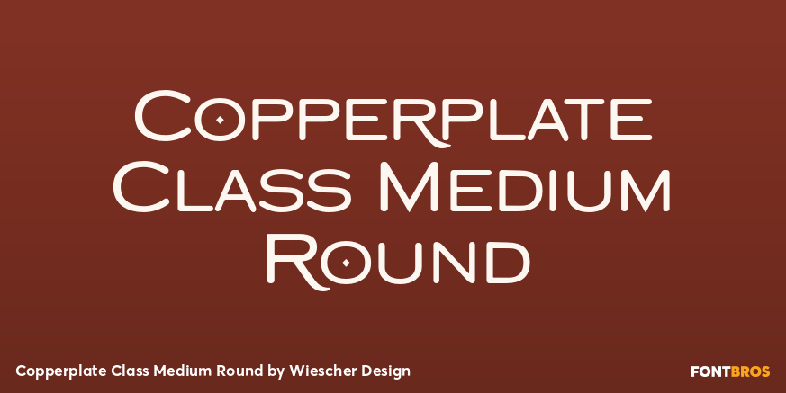 Copperplate Class Medium Round Font Poster #1