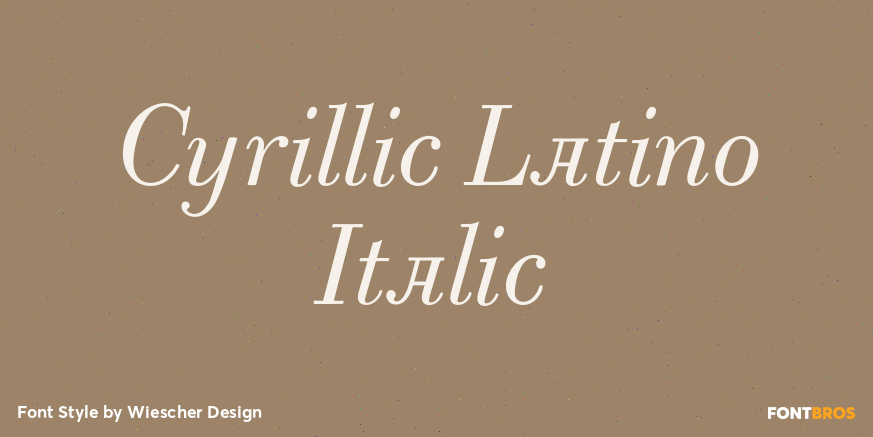 Cyrillic Latino Italic Font Poster #1