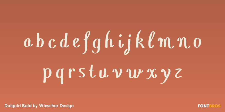 Daiquiri Bold Font Poster #3